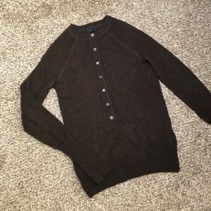 Jcrew cashmere waffle sweater brown XS